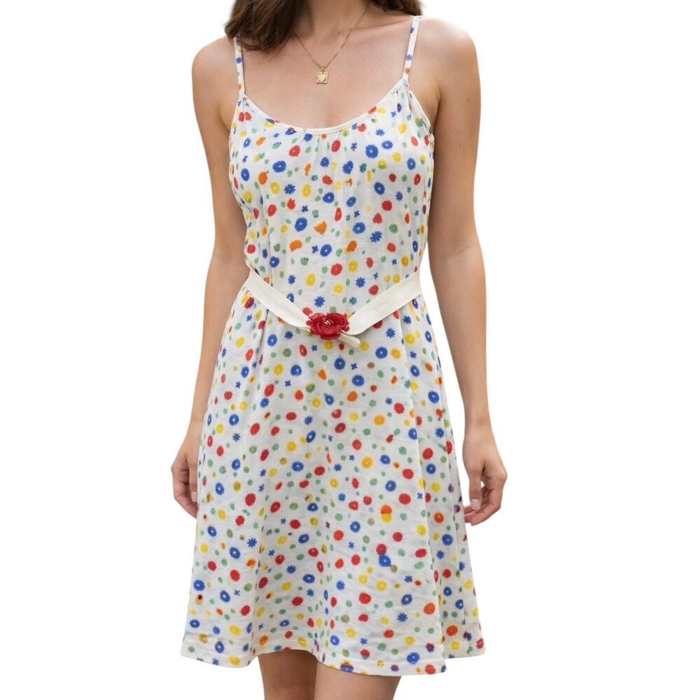 Vintage JCPenney Sundress Women's Small Multicolor Floral Spaghetti Strap Dress